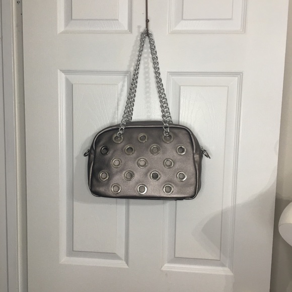 Pewter/Gray Convertible Satchel/Crossbody Bag - Picture 4 of 6